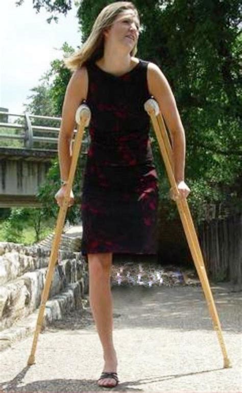 amputee woman crutching|SAK Amputee Women With Wooden Crutches .